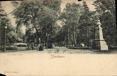 Burdeos de la POSTAL de la VENDIMIA el jardín público