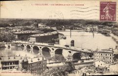CPA Toulouse Vue Generale Sur La Garonne