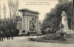 VINTAGE POSTCARD Toulouse Botanical garden Armand Silvestre Ariège and the Garonne