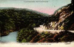 VINTAGE POSTCARD Bourboule Road Of the Stopping