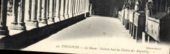 VINTAGE POSTCARD Toulouse the Museum Southern Gallery Of the Cloister Of Augustins