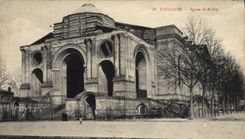 VINTAGE POSTCARD Toulouse Church Aubin Saint