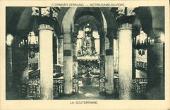 VINTAGE POSTCARD Clermont Ferrand Notre Dame Of the Port the underground one