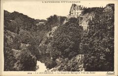 CPA La Bourboule Les Gorges du Barrage et Villa du Rocher
