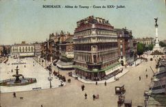 Burdeos de la POSTAL de la VENDIMIA ido del curso de Tourny de julio XXX