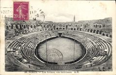 CPA Nimes Les Arenes Vue interieure
