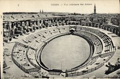 CPA Nimes Vue Interieure des Arenes