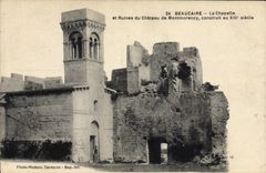 CPA Beaucaire La Chapelle Et Ruines Du Chateau