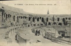CPA Nimes Les Arenes Vue Interieure