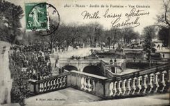 CPA Nimes Jardin De La Fontaine Vue Generale