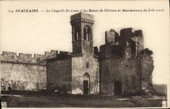 VINTAGE POSTCARD Beaucaire La Chapelle St Louis And Ruins Of the Castle of Montmorency