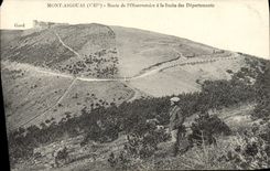 VINTAGE POSTCARD Mount Aigoual Road of the observatory in extreme cases of the departments