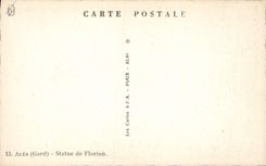 CPA Ales Statue De Florian
