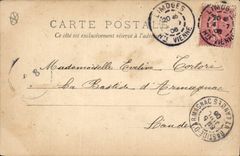 VINTAGE POSTCARD Vic On Cere the Step Of Cere taken of the wood bridge