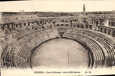CPA Nimes Les Arenes Vue Interieure