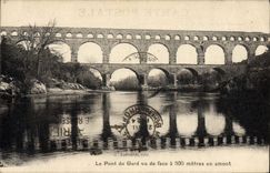 VINTAGE POSTCARD the Bridge Of the Gard Seen Of Face