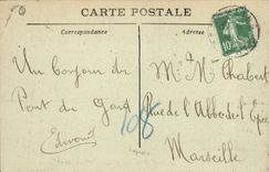 VINTAGE POSTCARD the Bridge Of the Gard Seen Of Face