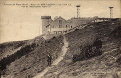 VINTAGE POSTCARD Surroundings of Massive Vigan Of the Aigoual Mount Seen of the observatory
