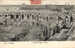 CPA Nimes Interieur Des Arenes