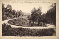 VINTAGE POSTCARD thermal Route Of Auvergne Of the Mount Gilds has Holy Nectary the great turning on the brook of Diane