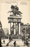 VINTAGE POSTCARD Clermont Ferrand Rules De Vercingetorix And street Blattin Tramway