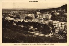 VINTAGE POSTCARD Royat Panorama On the Park the Casino And Large Hotels