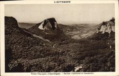 VINTAGE POSTCARD Thermal Road Of Auvergne Rocks tuillieres And Sanadoire
