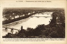 CPA Lyon Perspective Des Ponts Sur Le Rhone
