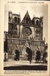 CPA Lyon Cathedrale Saint Jean Facade