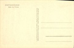 VINTAGE POSTCARD Fontainebleau Covers Throne