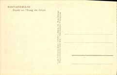 CPA Fontainebleau Facade Sur I'Etang Des Carpes