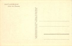 CPA Fontainebleau Allee Des Platanes