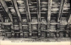 CPA Cathedrale De Frejus Et Son Cloitre Plafond unique Entre les corbeaux peintures sur bois 