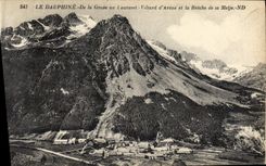 CPA Le Dauphine De la Grave au Lautaret Villard d'Arene et la breche de la meije 