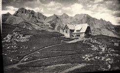 VINTAGE POSTCARD Lautaret Aipin Garden And Solid mass Of Galibier