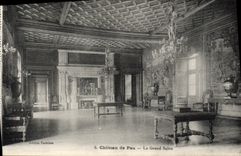 Castillo de Pau de la POSTAL de la VENDIMIA la sala de estar grande