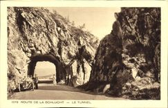 CPA Route De La Schlucht le tunnel Automobile