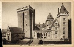 POSTAL Pau de la VENDIMIA la entrada principal de Enrique IV del castillo