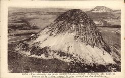 VINTAGE POSTCARD Gerbier Mount Of the Snap rings Seen Air Source of the Loire the most abrupt Aspect seen of Boutieres