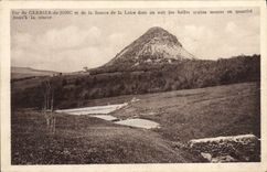 VINTAGE POSTCARD the Gerbier Mount Of the Snap rings And the Source Of the Loire