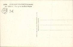 POSTAL de la VENDIMIA el montaje de Gerbier de los anillos de retención vista de la madera del negro