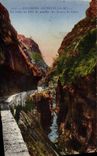 VINTAGE POSTCARD Surroundings De Beuil the Road At the edge of the Pit Of the Falls Of Cians