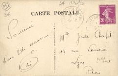 VINTAGE POSTCARD Surroundings De Beuil the Road At the edge of the Pit Of the Falls Of Cians