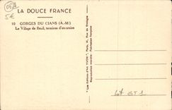 VINTAGE POSTCARD Falls Of Cians the Village De Beuil Terminus Of Excursion