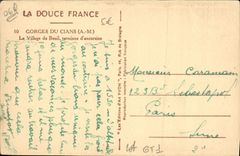 CPA Gorges Du Cians Le Village De Beuil Terminus D'Excursion