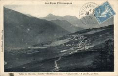 CPA Saint Veran Vallee Du Queyras Vue Generale A Gauche Le Raus