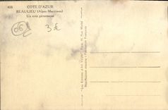 POSTAL Beaulieu de la VENDIMIA una esquina de Pottoresque