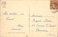 CPA Route des Alpes Le Glacier du Casset