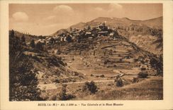 VINTAGE POSTCARD Beuil View and the Monnier Mount