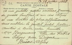 Opinión panorámica digna de la POSTAL de la VENDIMIA les Bains el caballo blanco el pico de Couars y la barra de Dourbes